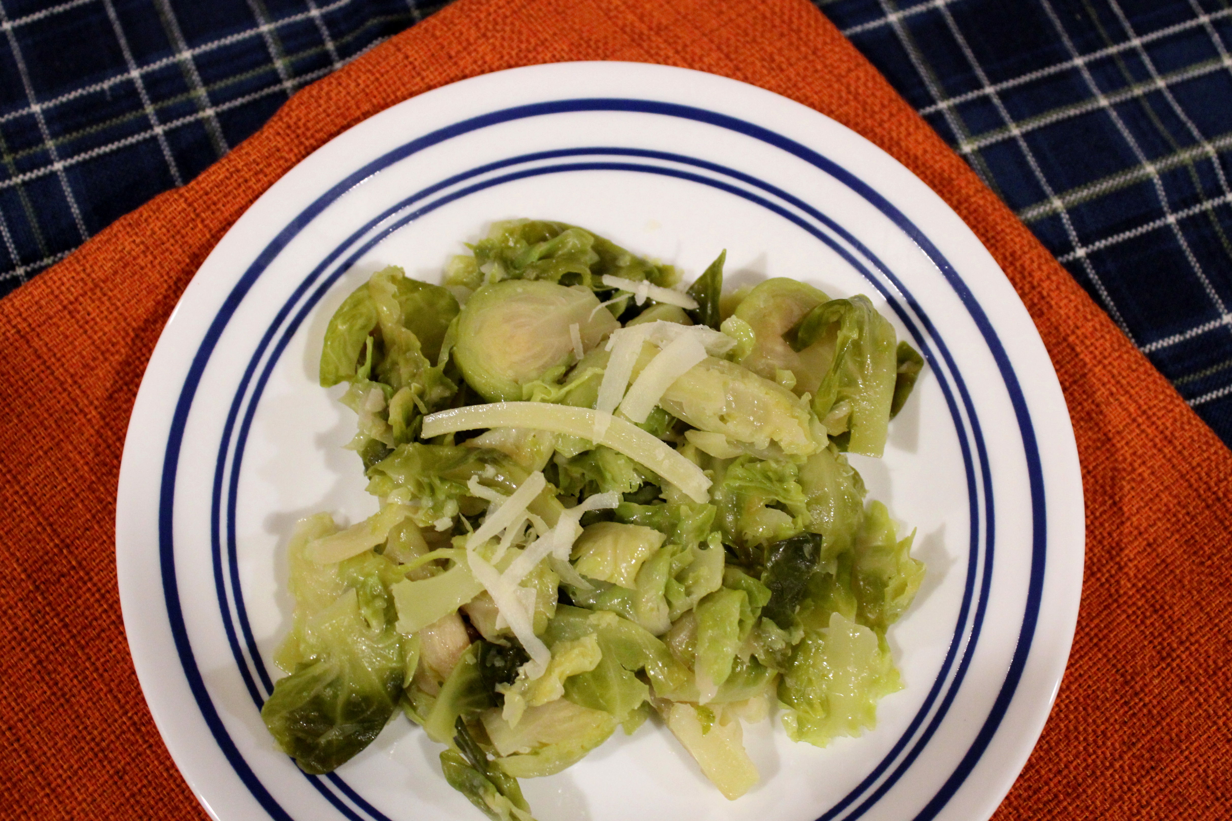 Parmesan and Garlic Brussels Sprouts