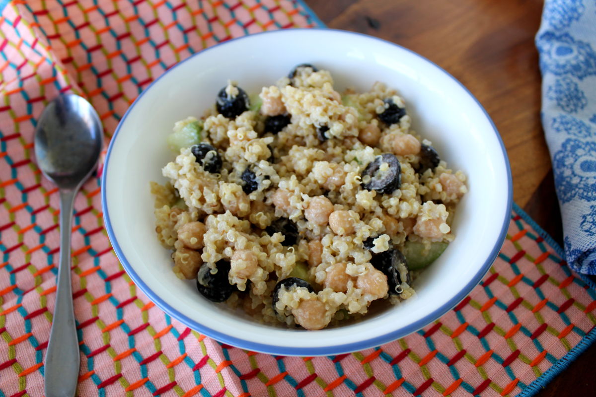 Tahini Cucumber Quinoa Salad