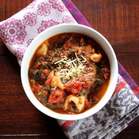 Easy Spinach and Tortellini Soup